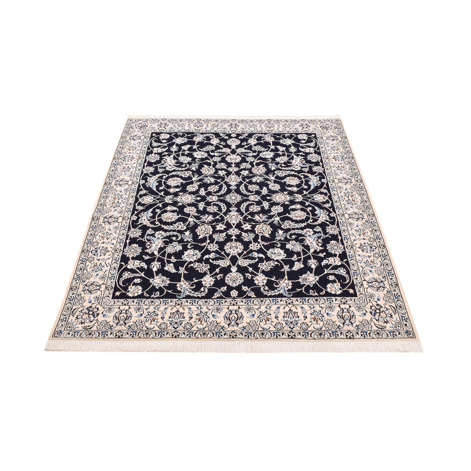 Perserteppich - Nain - Royal - 190 x 148 cm - dunkelblau