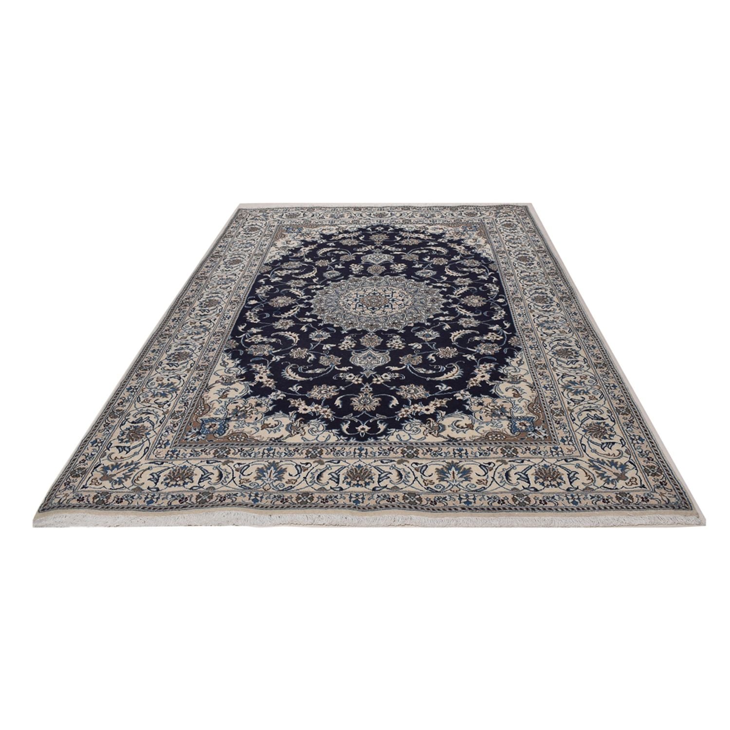 Perserteppich - Nain - 300 x 195 cm - dunkelblau