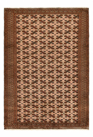 Turkaman Teppich - 191 x 130 cm - dunkelbeige