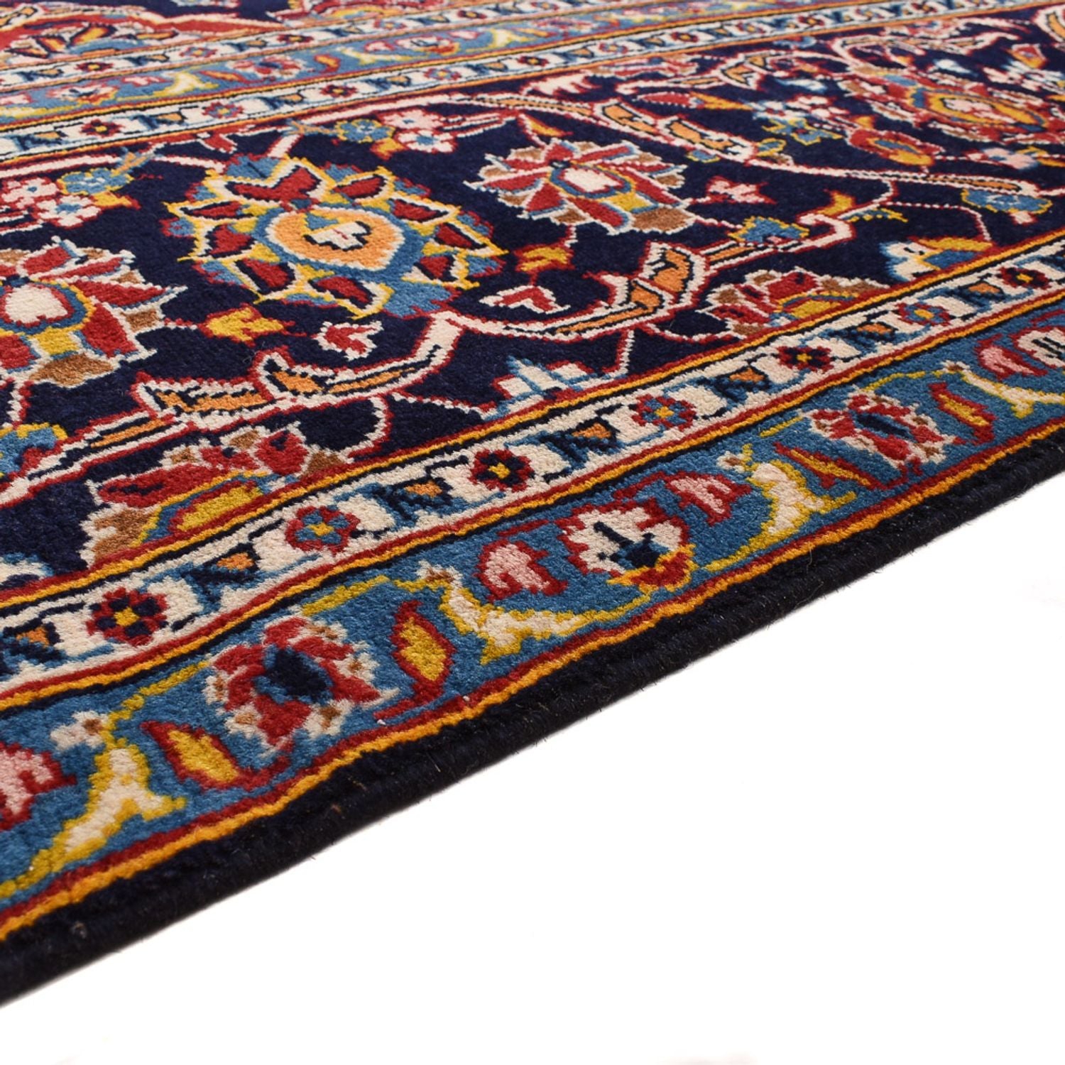 Perserteppich - Keshan - 381 x 292 cm - dunkelblau