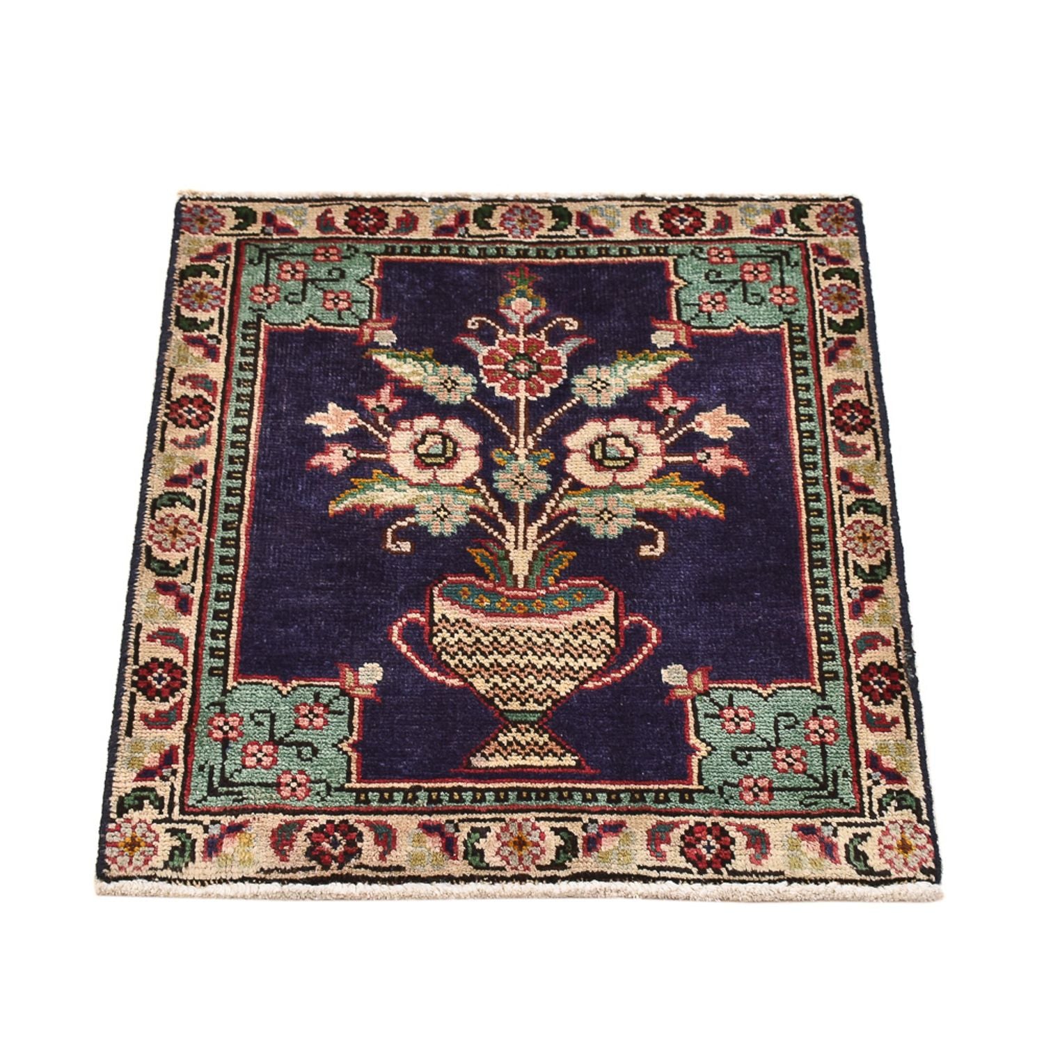 Perserteppich - Nomadic - 60 x 55 cm - mehrfarbig