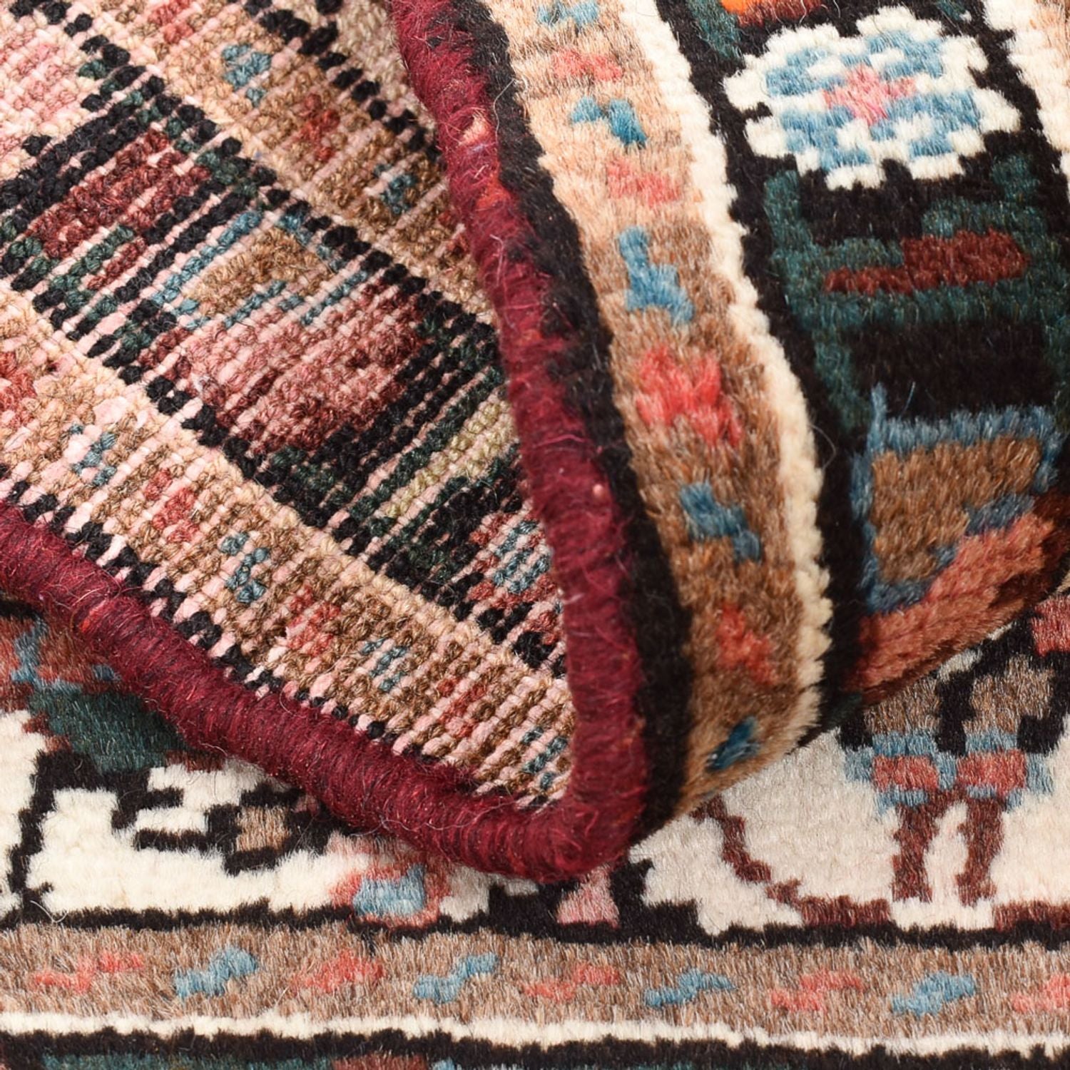 Perserteppich - Nomadic - 75 x 53 cm - mehrfarbig