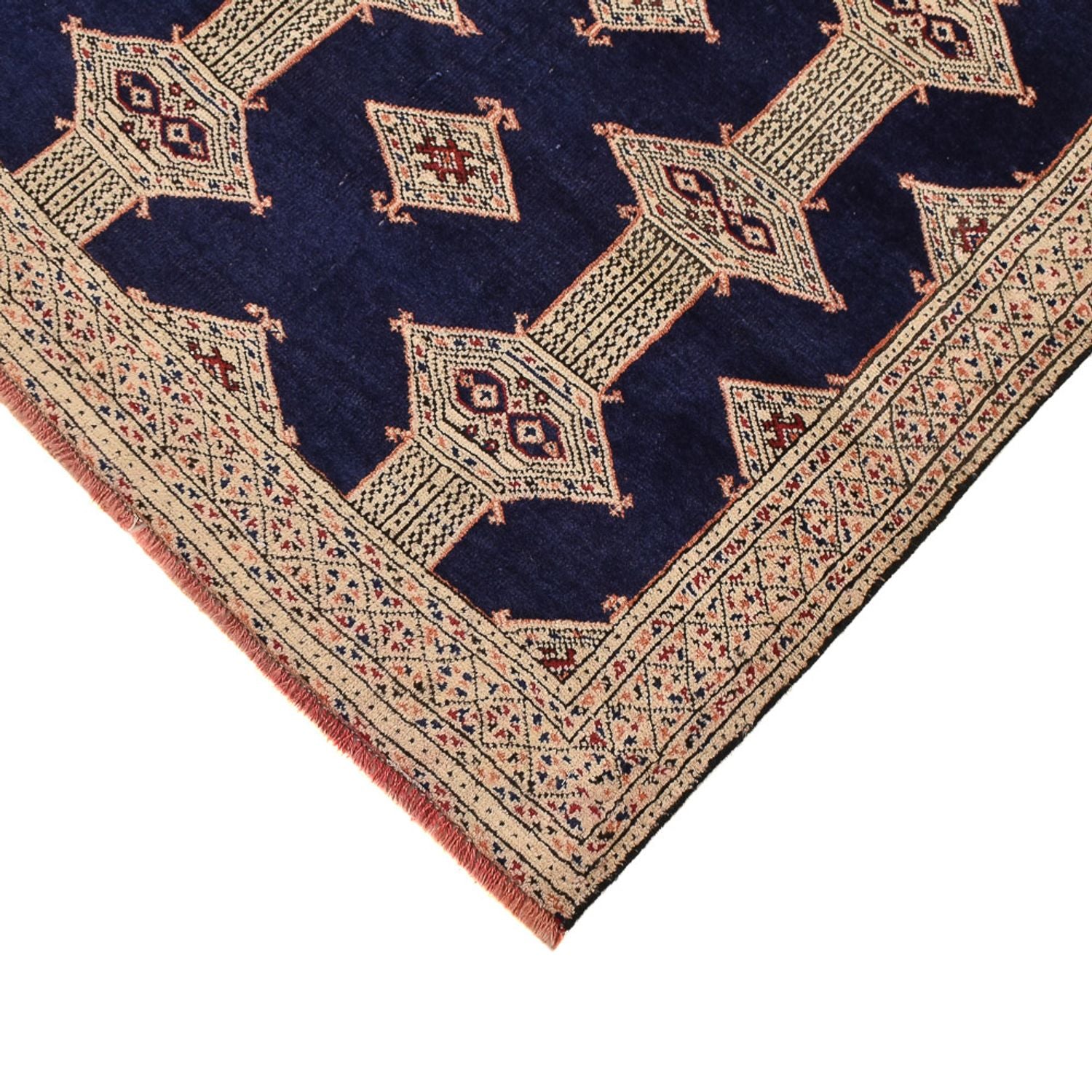 Turkaman Teppich - 173 x 120 cm - dunkelblau