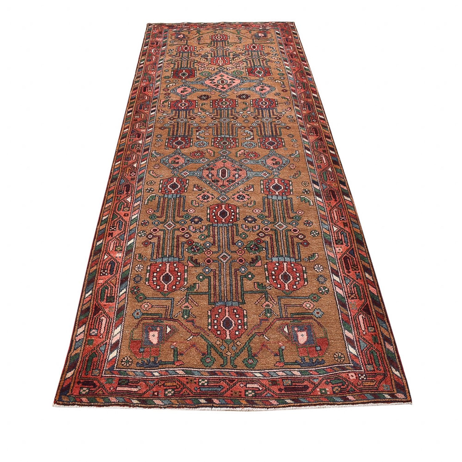 Läufer Perser - Nomadic - 317 x 112 cm - terrakotta