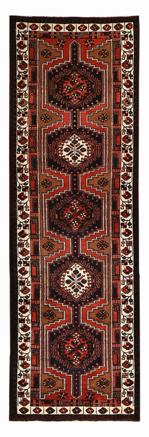 Läufer Perser - Nomadic - 313 x 100 cm - dunkelrot
