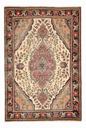 Perserteppich - Täbriz - 146 x 98 cm - mehrfarbig