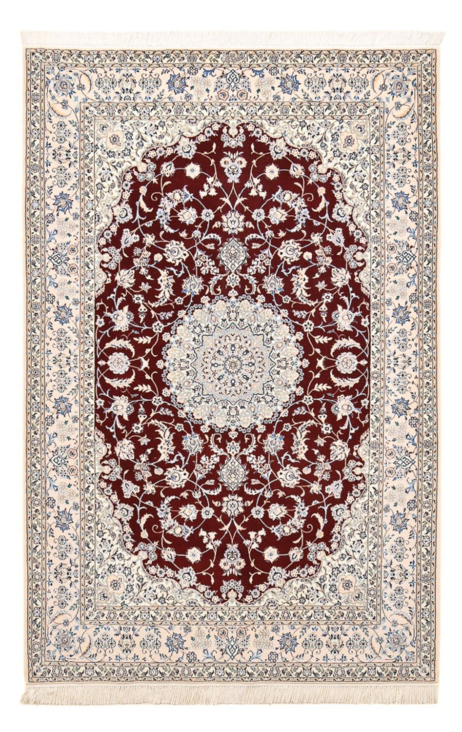 Perserteppich - Nain - Premium - 236 x 150 cm - dunkelrot