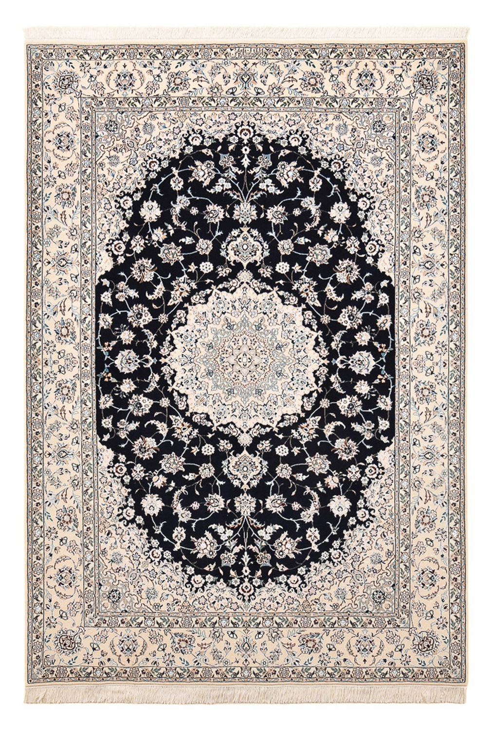 Perserteppich - Nain - Premium - 237 x 158 cm - dunkelblau