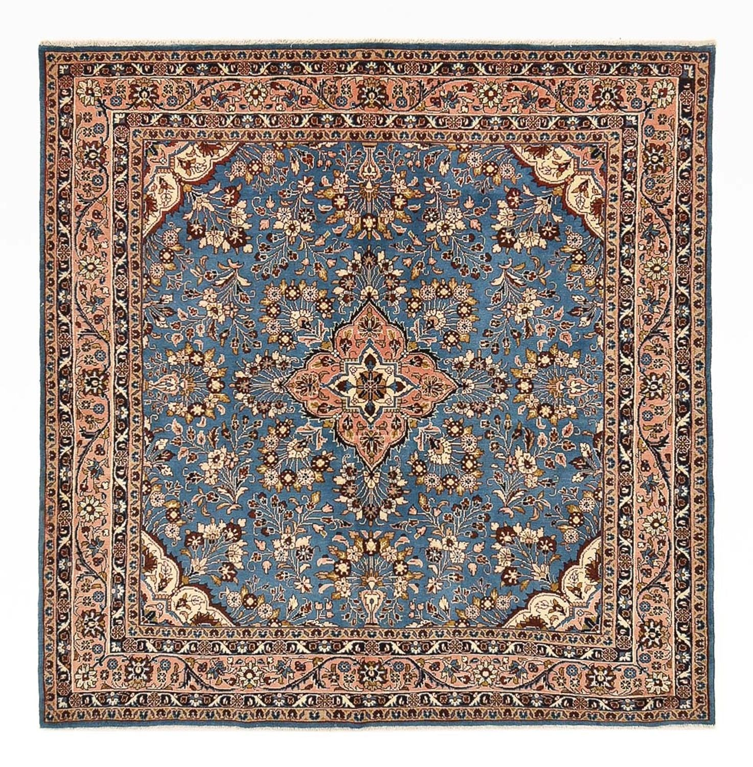 Perserteppich - Nomadic quadratisch  - 211 x 206 cm - blau