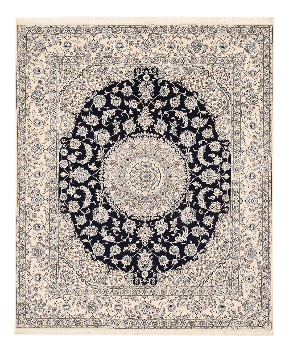 Perserteppich - Nain - Royal - 303 x 250 cm - dunkelblau