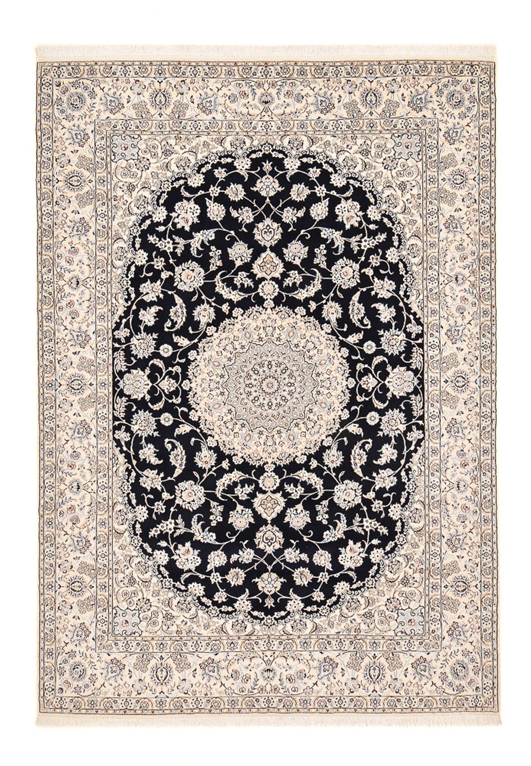 Perserteppich - Nain - Royal - 356 x 251 cm - dunkelblau