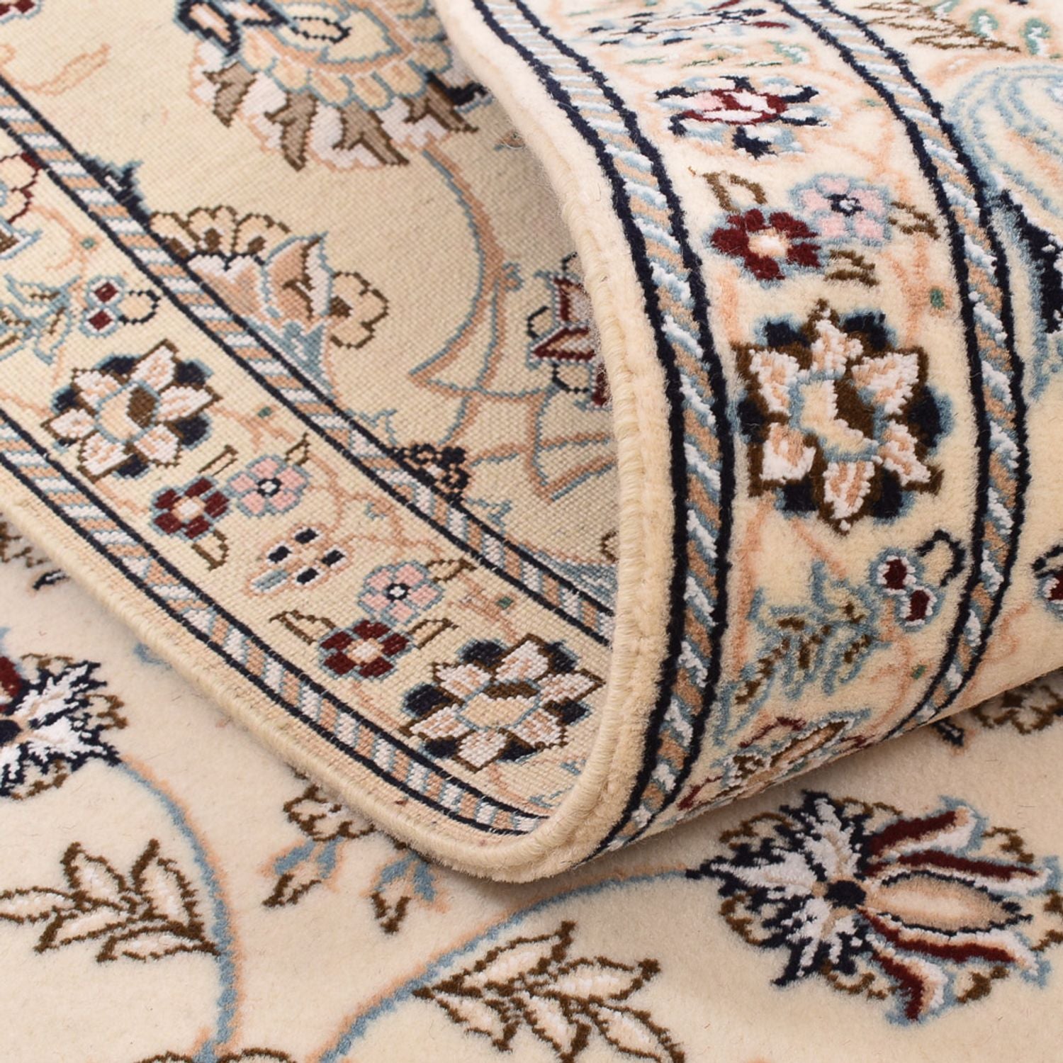 Läufer Perser - Nain - Royal - 330 x 90 cm - weiß