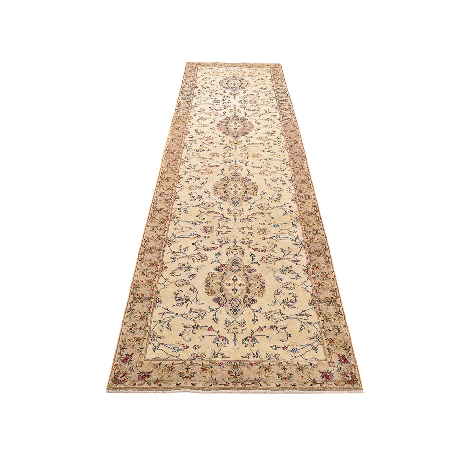 Läufer Perser - Keshan - 385 x 98 cm - beige