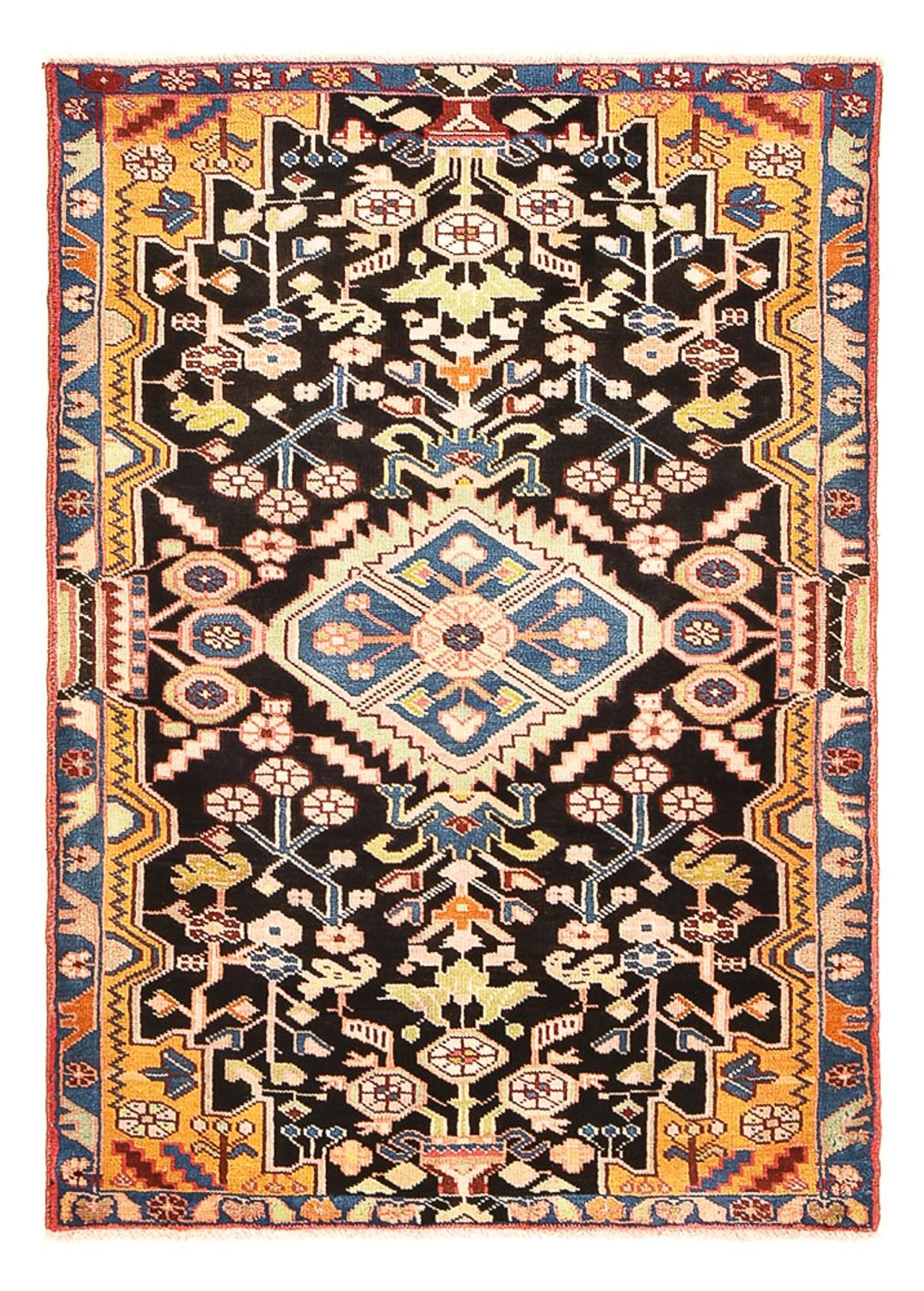 Perserteppich - Nomadic - 132 x 92 cm - dunkelblau