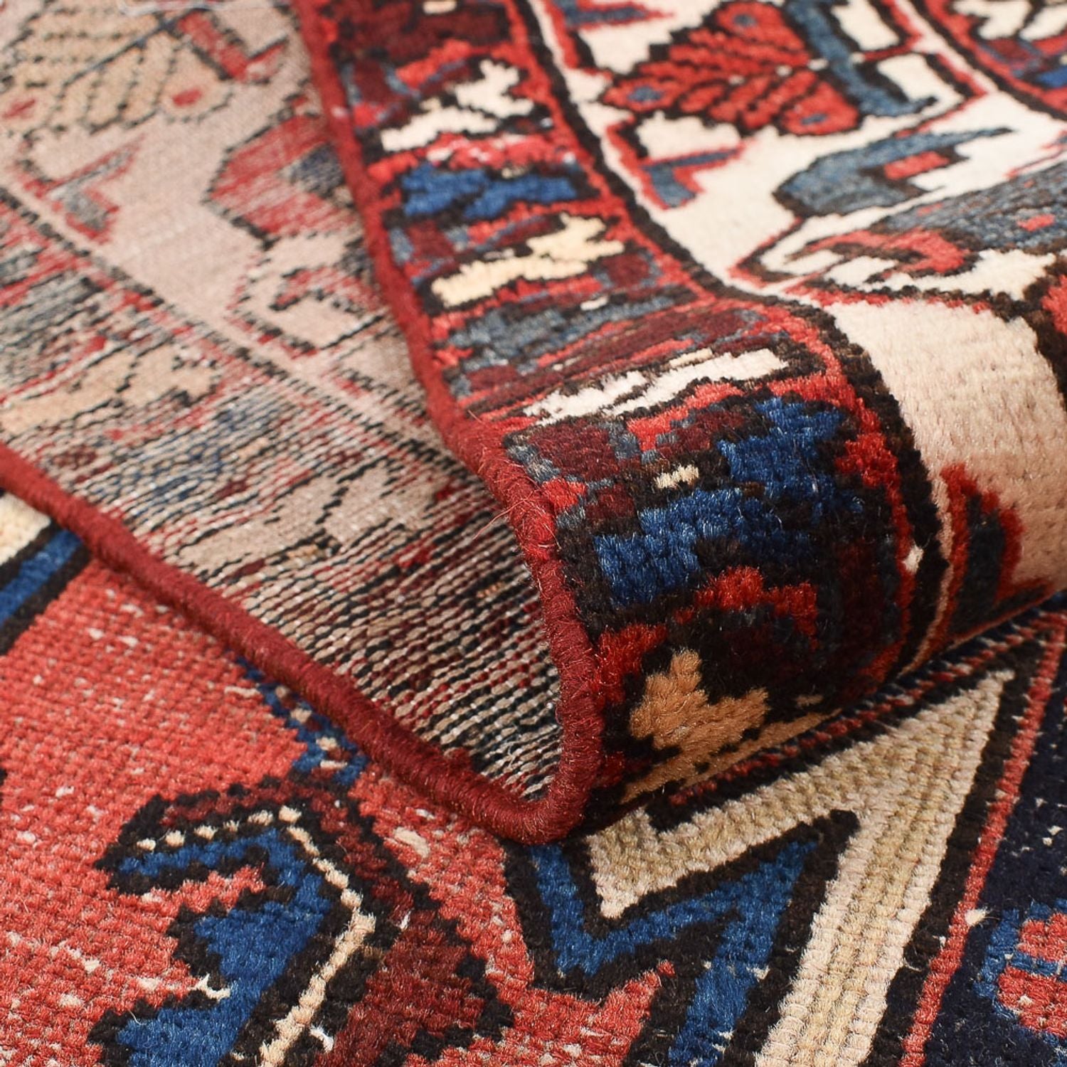 Vintage Teppich - 200 x 128 cm - mehrfarbig