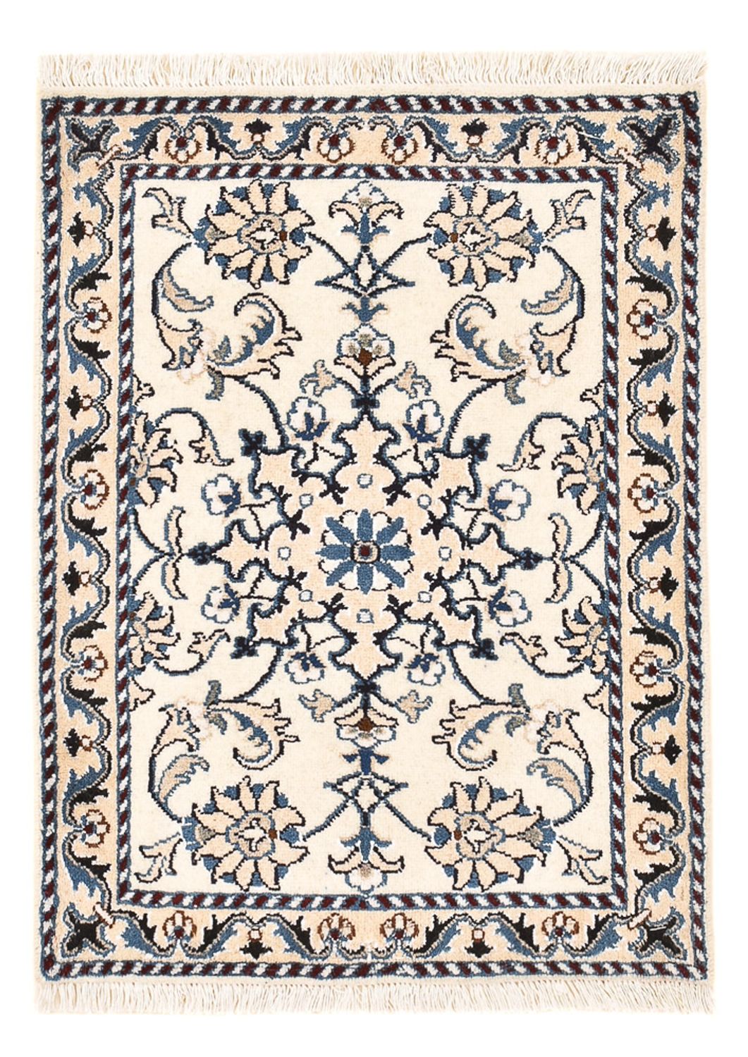 Perserteppich - Nain - 81 x 57 cm - creme
