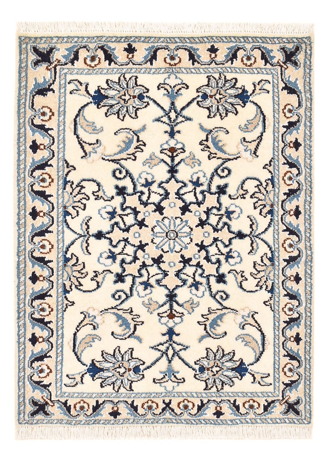 Perserteppich - Nain - 85 x 60 cm - creme