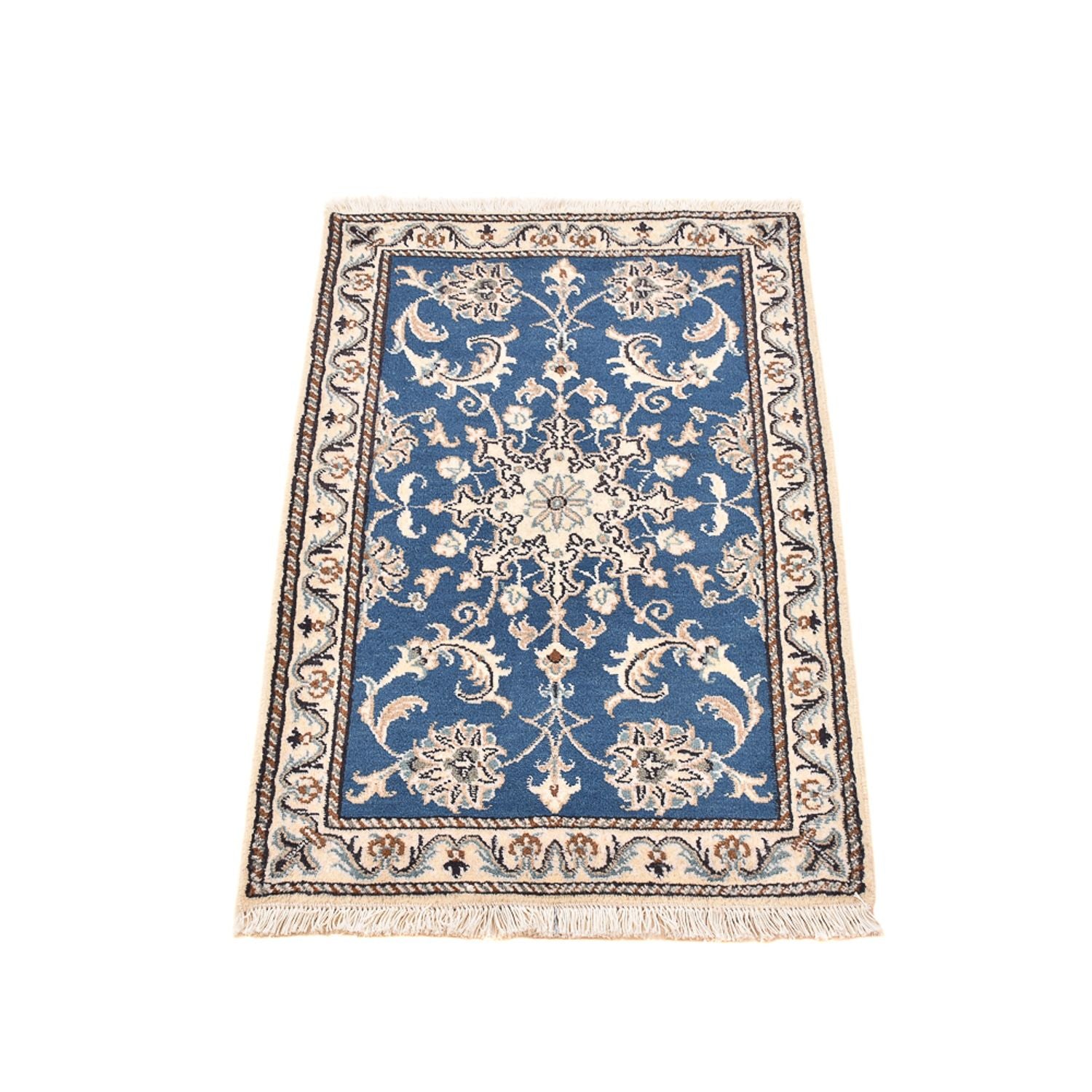 Perserteppich - Nain - 90 x 58 cm - blau