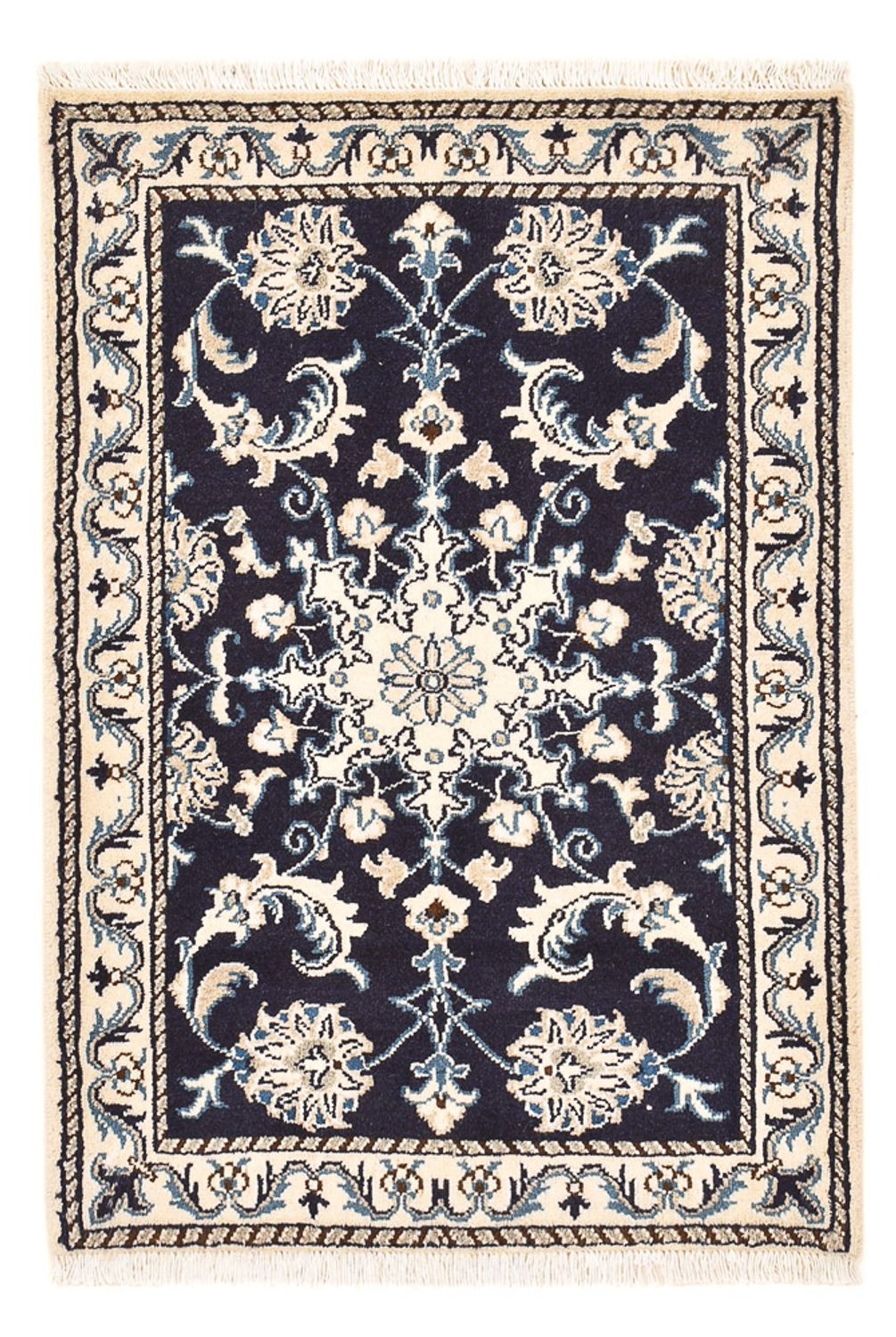 Perserteppich - Nain - 89 x 60 cm - dunkelblau