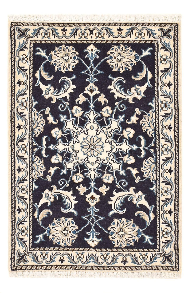 Perserteppich - Nain - 90 x 60 cm - dunkelblau