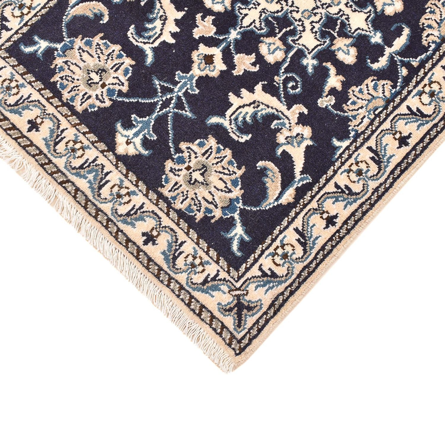 Perserteppich - Nain - 90 x 60 cm - dunkelblau