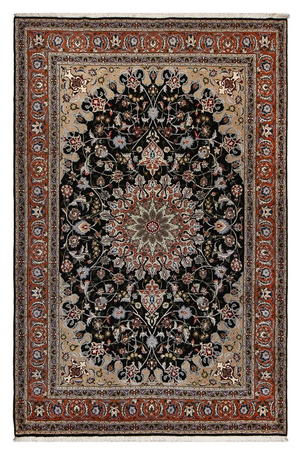 Perserteppich - Täbriz - Royal - 318 x 208 cm - dunkelblau