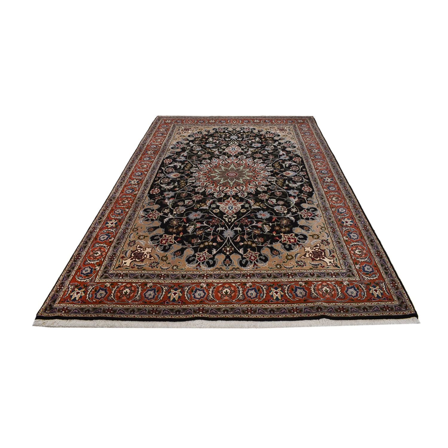 Perserteppich - Täbriz - Royal - 318 x 208 cm - dunkelblau