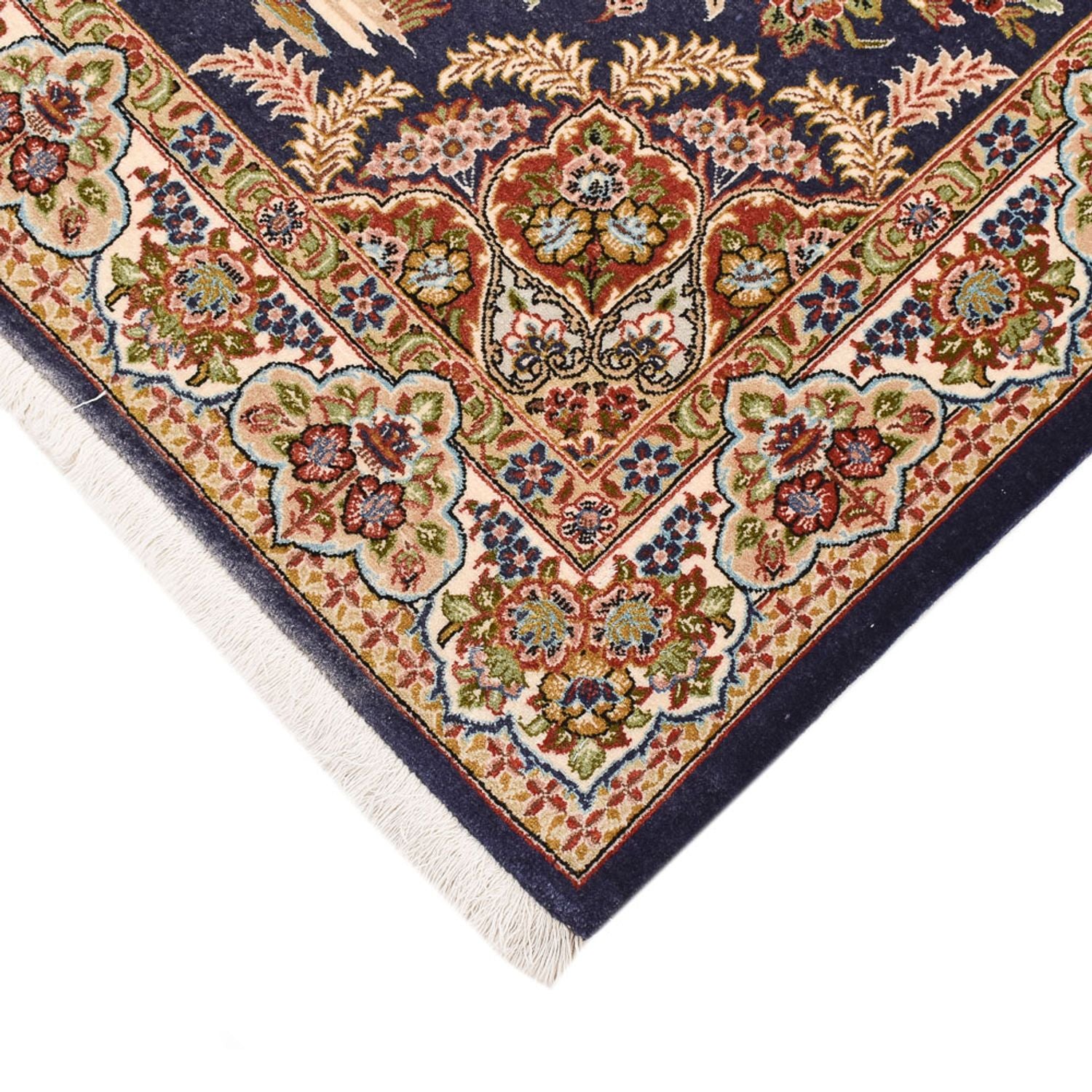 Perserteppich - Ghom - Royal - 154 x 102 cm - dunkelblau