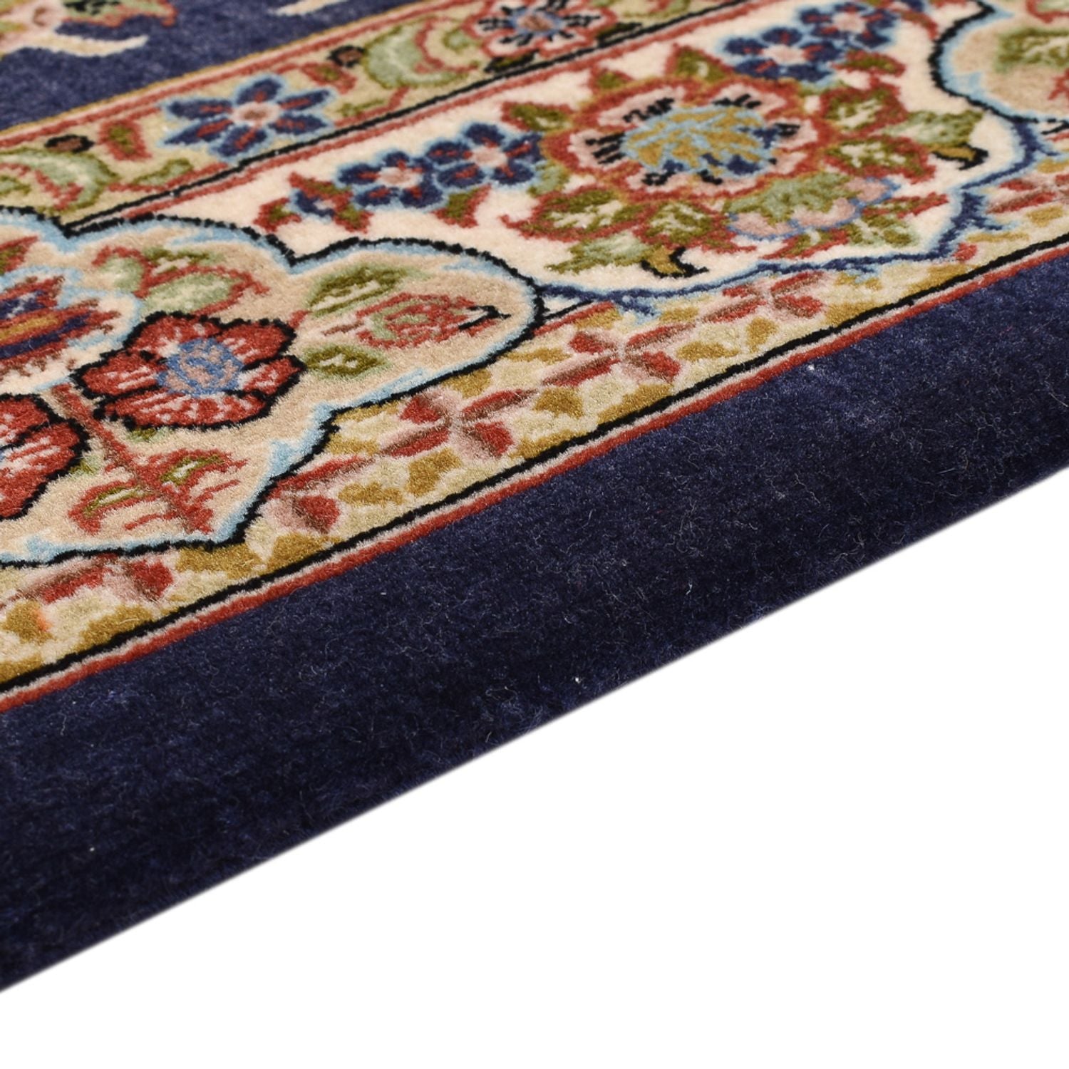 Perserteppich - Ghom - Royal - 154 x 102 cm - dunkelblau