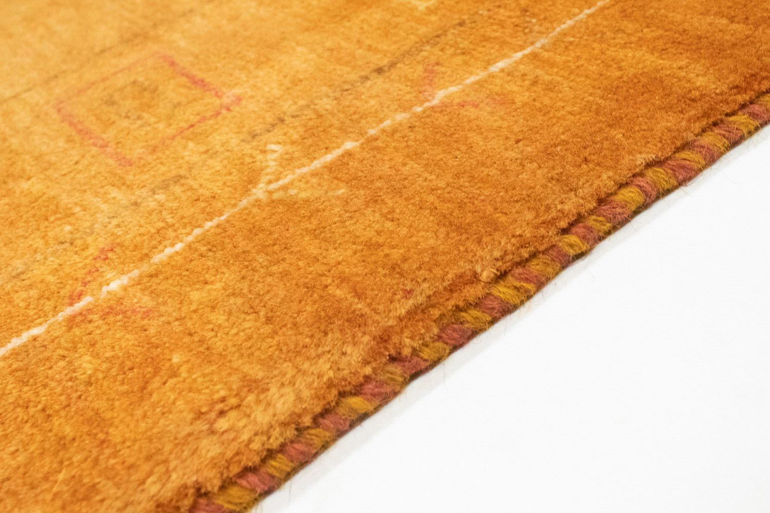 Gabbeh Teppich - Perser 193 x 151 cm - gold