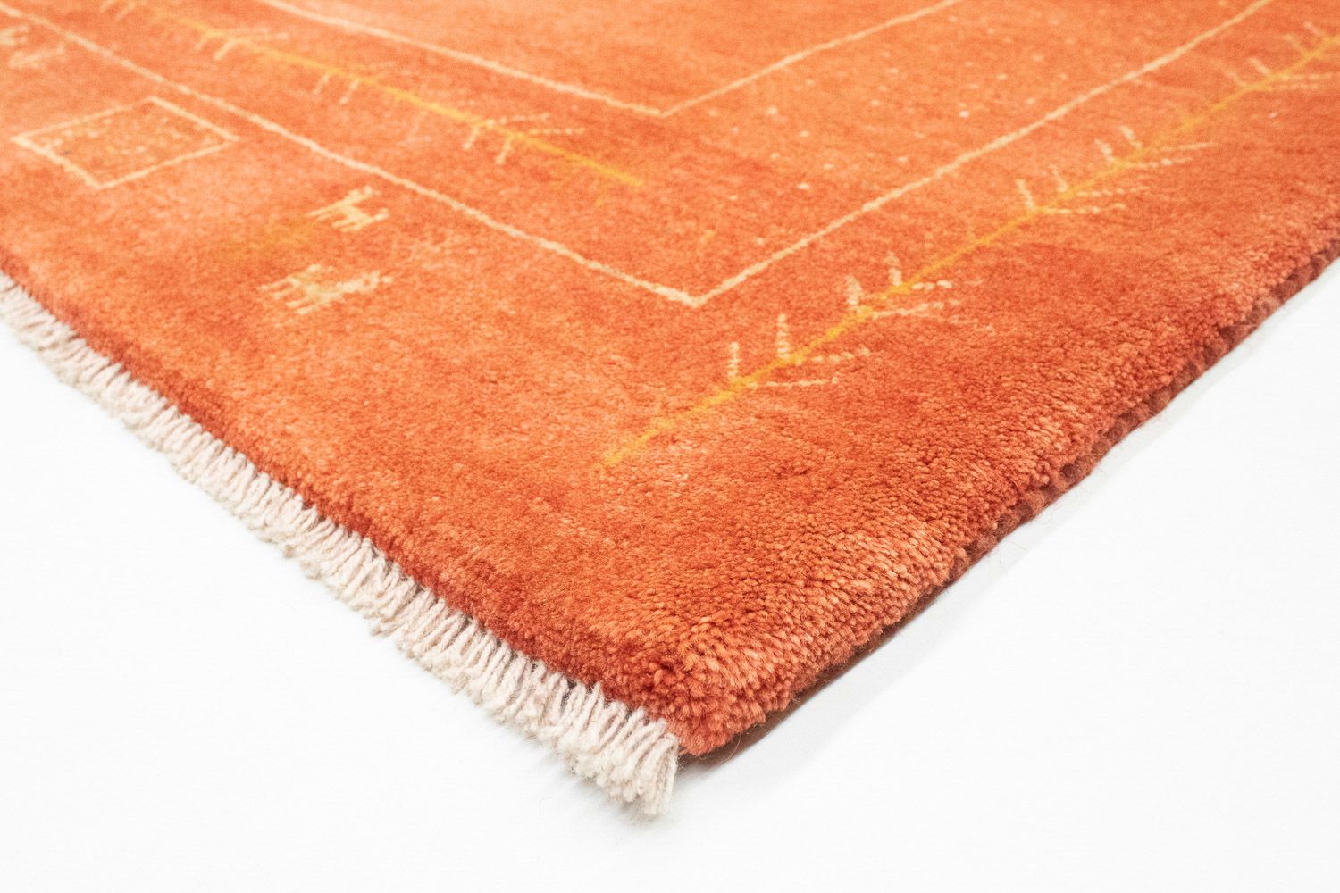 Gabbeh Teppich - Perser 202 x 151 cm - rost