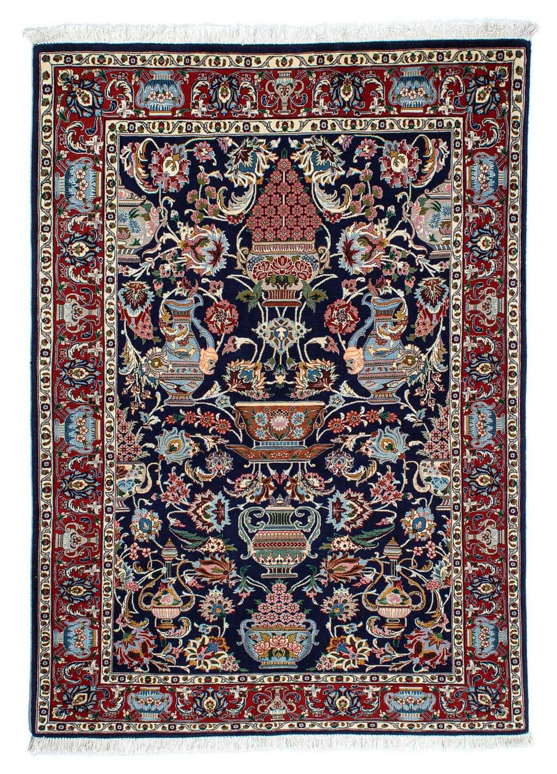 Perserteppich - Ghom 188 x 135 cm - dunkelblau
