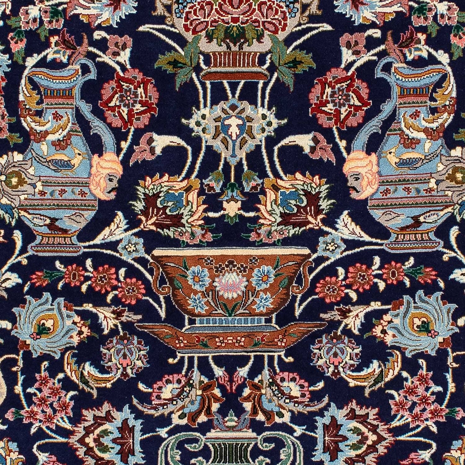 Perserteppich - Ghom 188 x 135 cm - dunkelblau