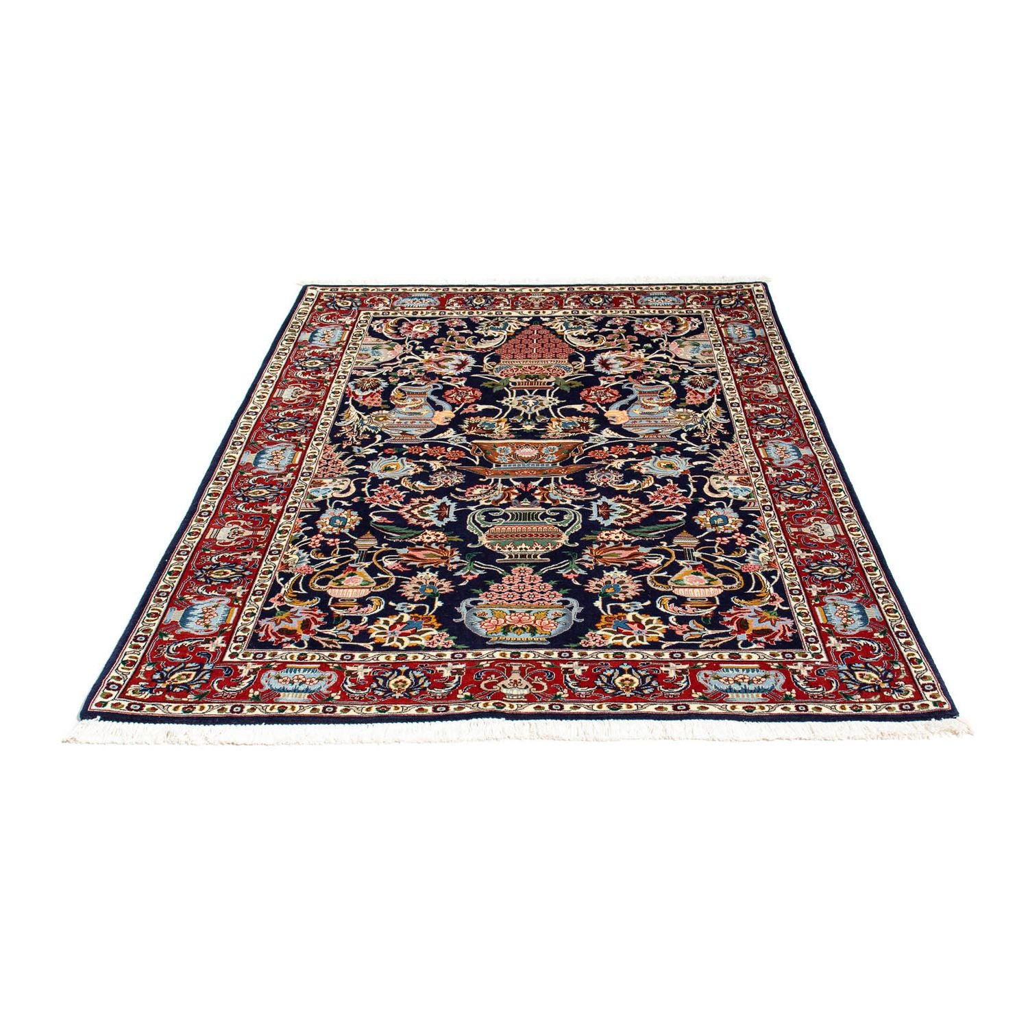 Perserteppich - Ghom 188 x 135 cm - dunkelblau