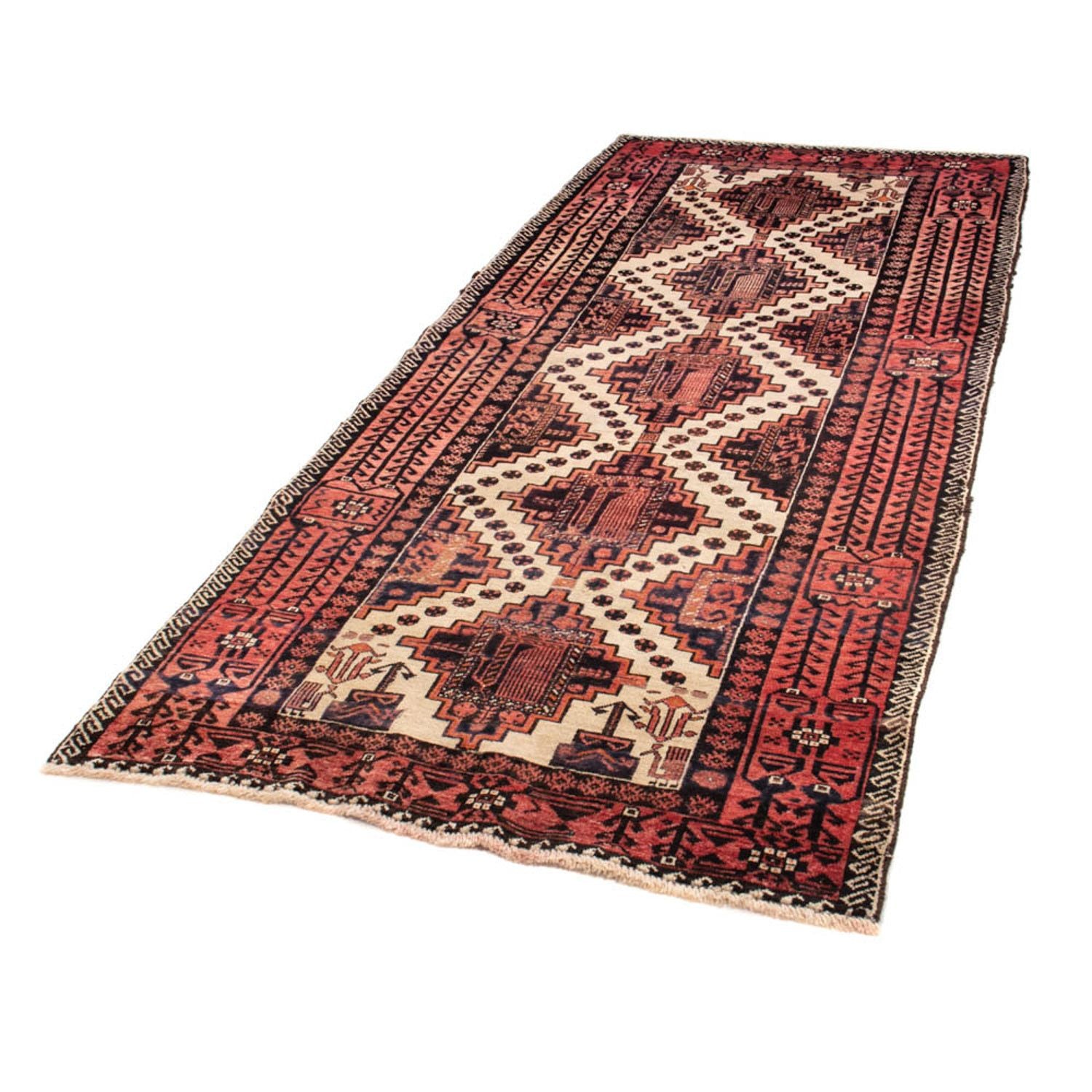 Belutsch Teppich 238 x 100 cm - hellrot