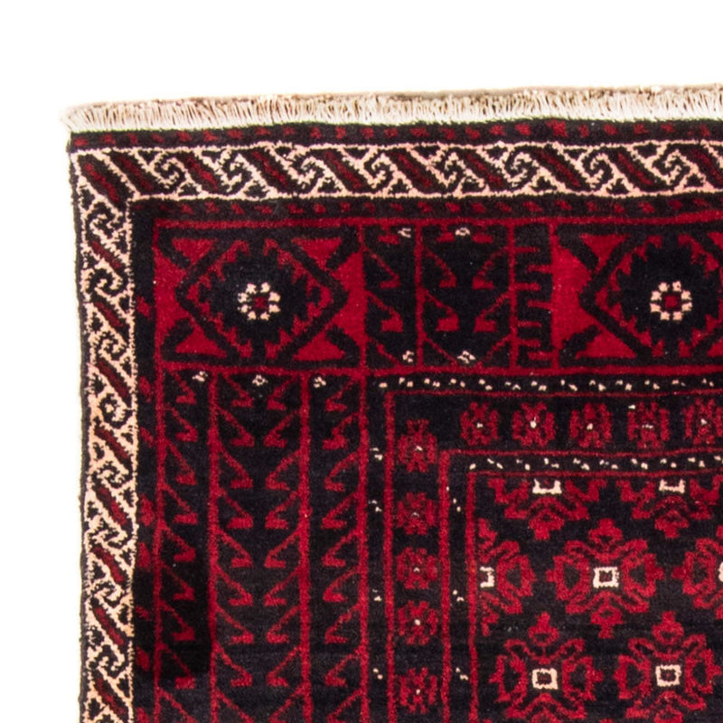 Belutsch Teppich 222 x 110 cm - dunkelrot