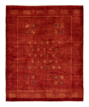 Gabbeh Teppich - Perser 190 x 163 cm - rot