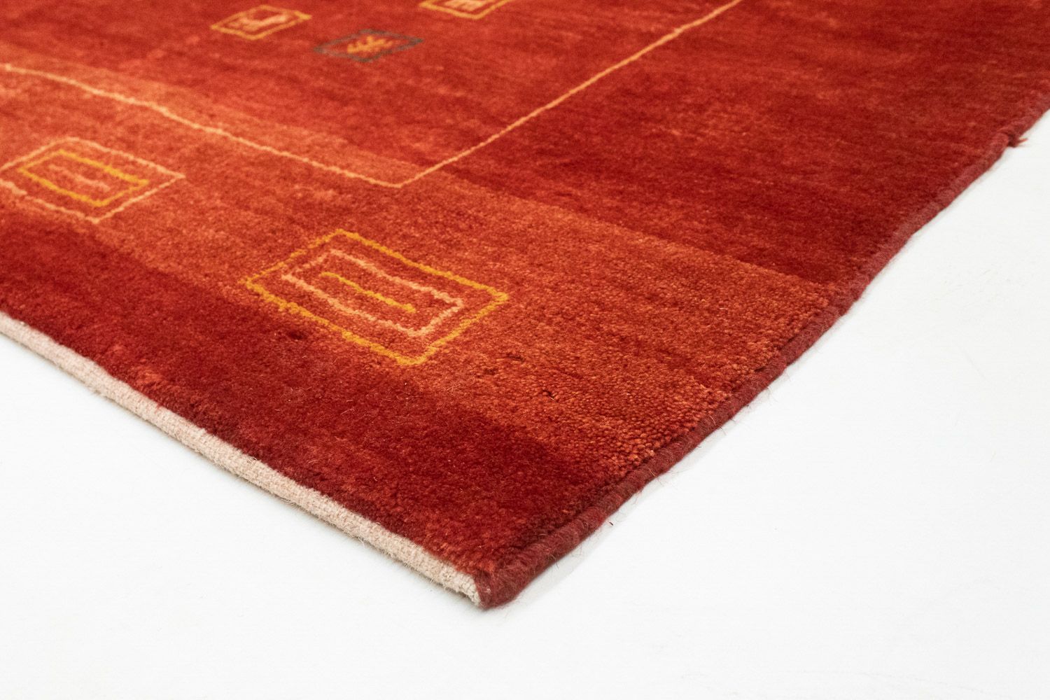 Gabbeh Teppich - Perser 190 x 163 cm - rot