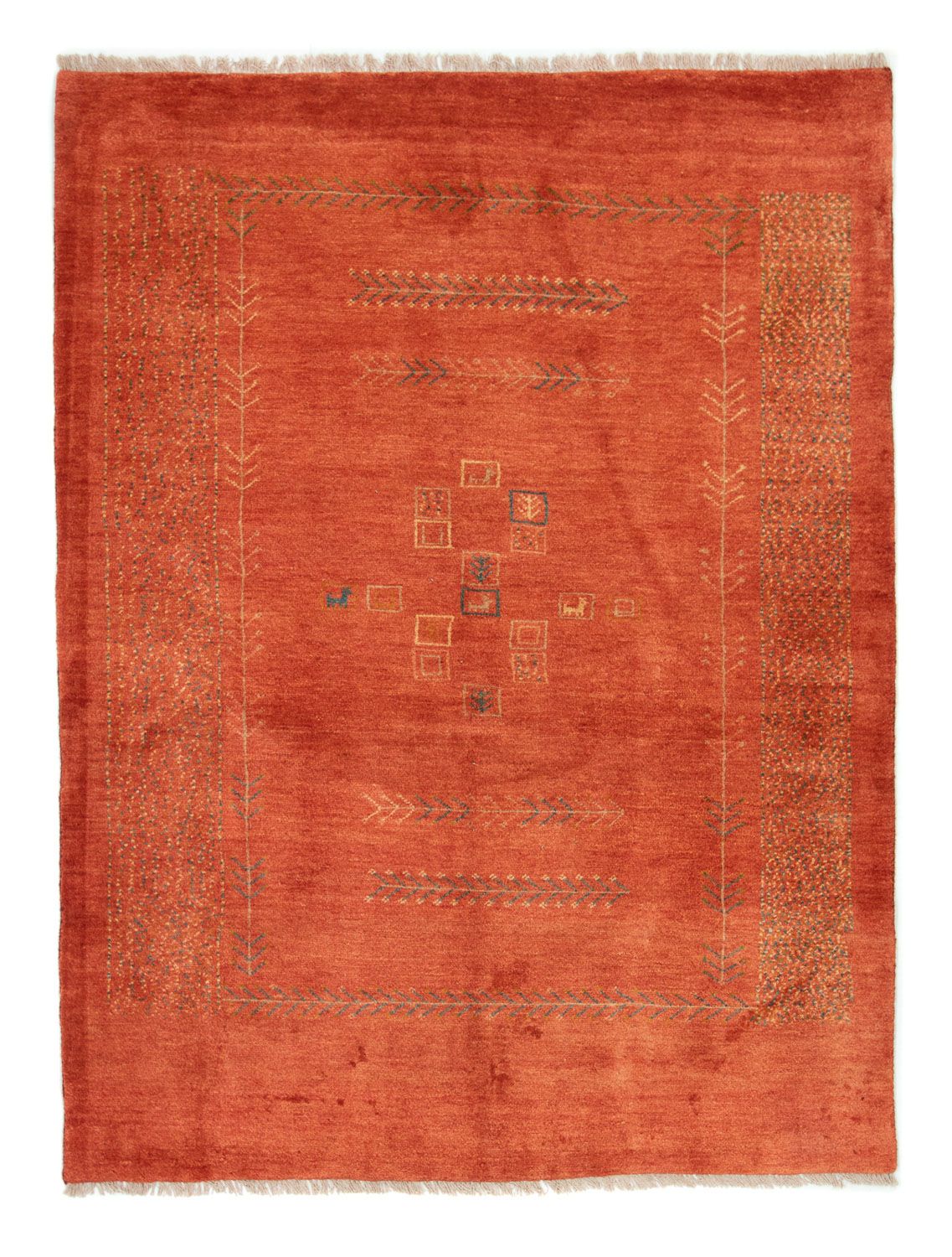 Gabbeh Teppich - Perser 198 x 151 cm - rost