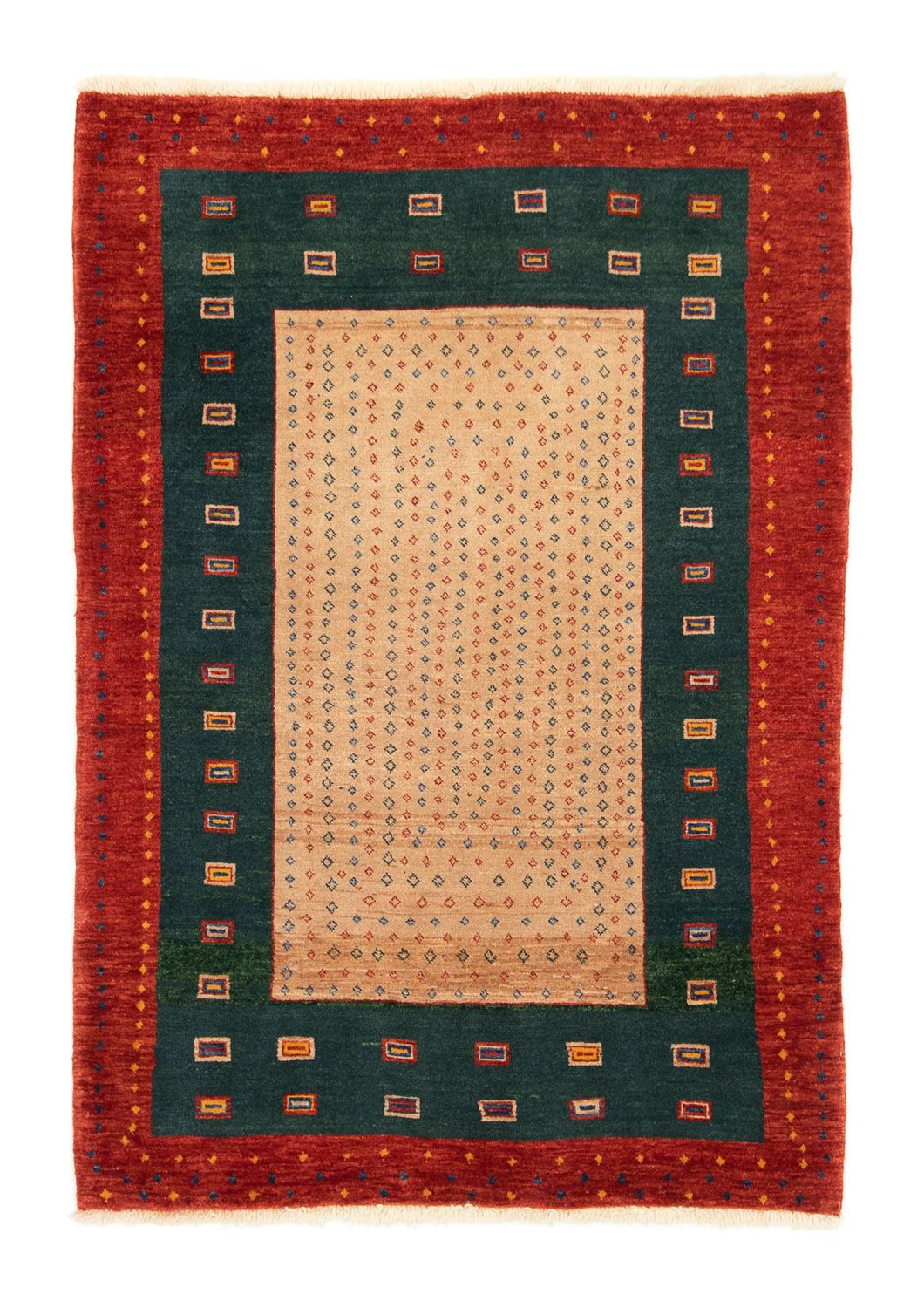 Gabbeh Teppich - Perser 153 x 103 cm - gold