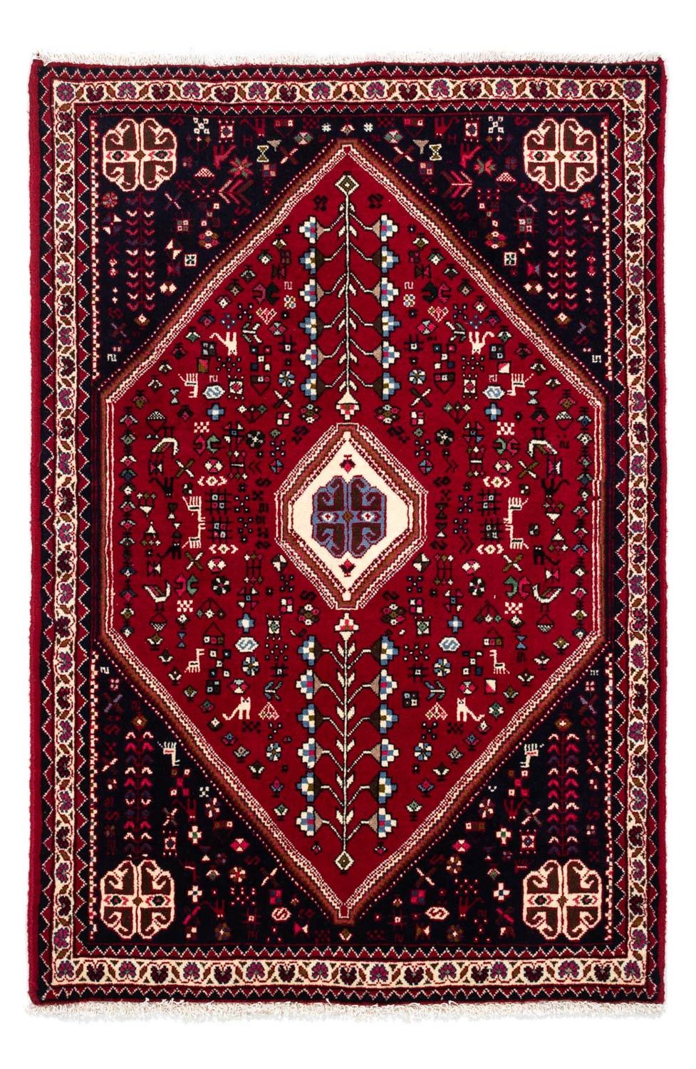 Perserteppich - Nomadic 150 x 98 cm - dunkelrot