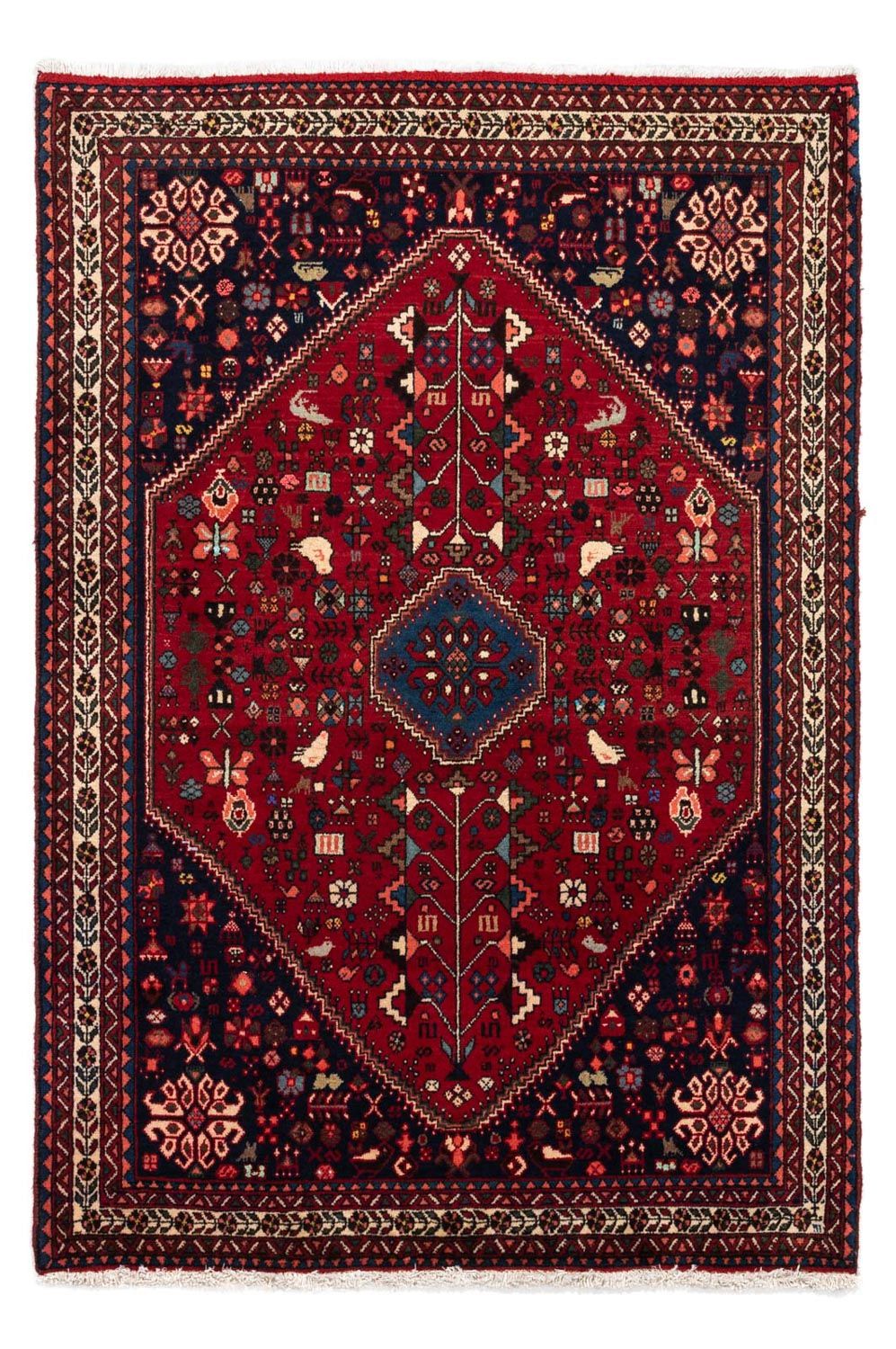 Perserteppich - Nomadic 145 x 100 cm - dunkelrot