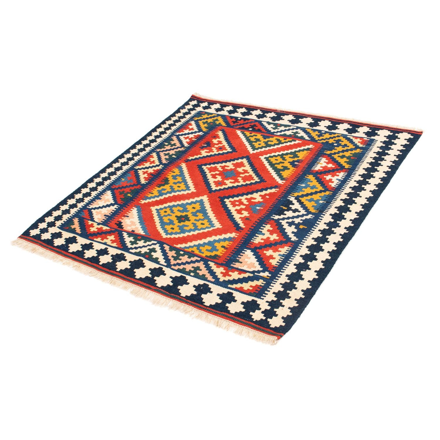 Kelim Teppich - Oriental 107 x 103 cm - rot