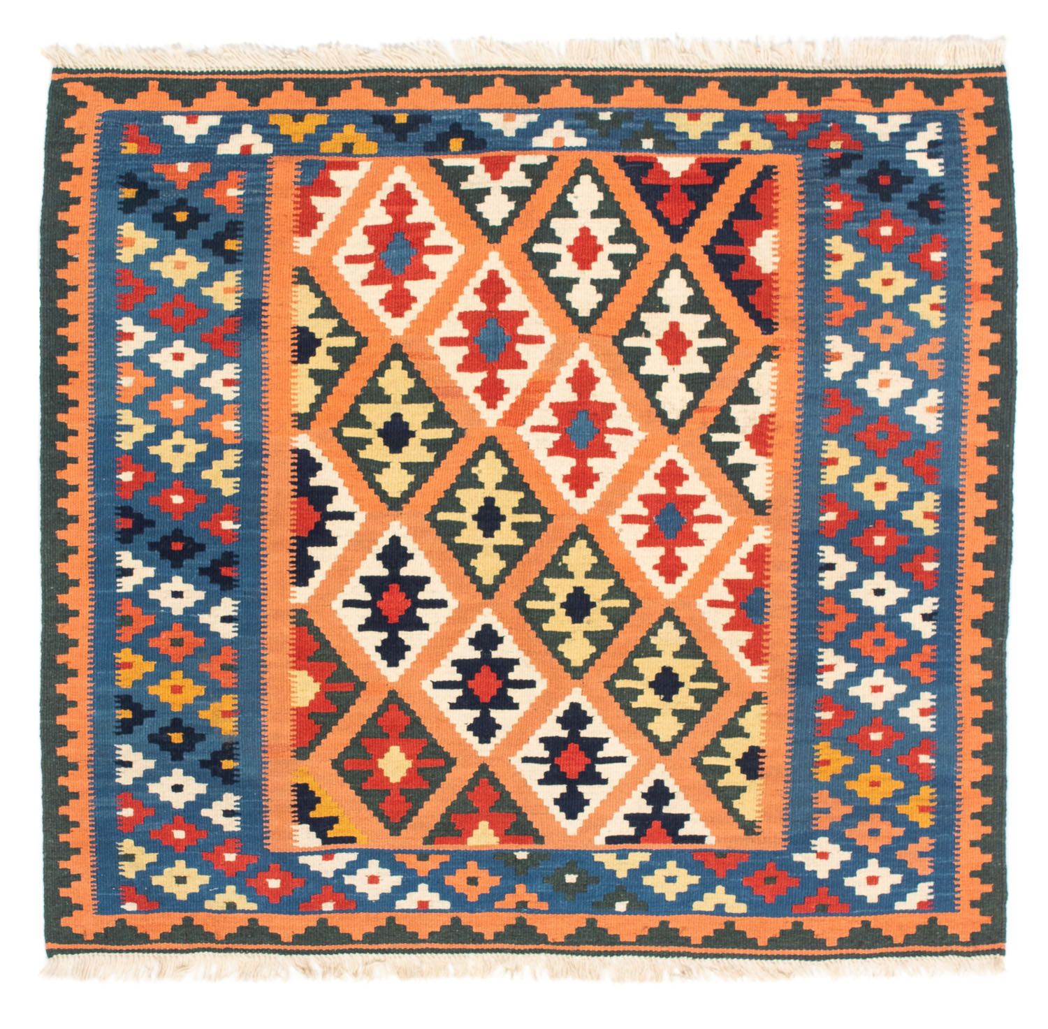 Kelim Teppich - Oriental 103 x 100 cm - hellbraun