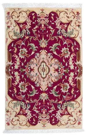 Perserteppich - Täbriz - Royal 90 x 60 cm - dunkelrot