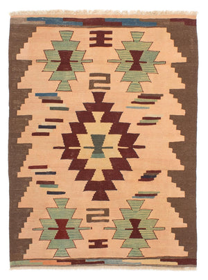 Kelim Teppich - Oriental 158 x 120 cm - hellbraun