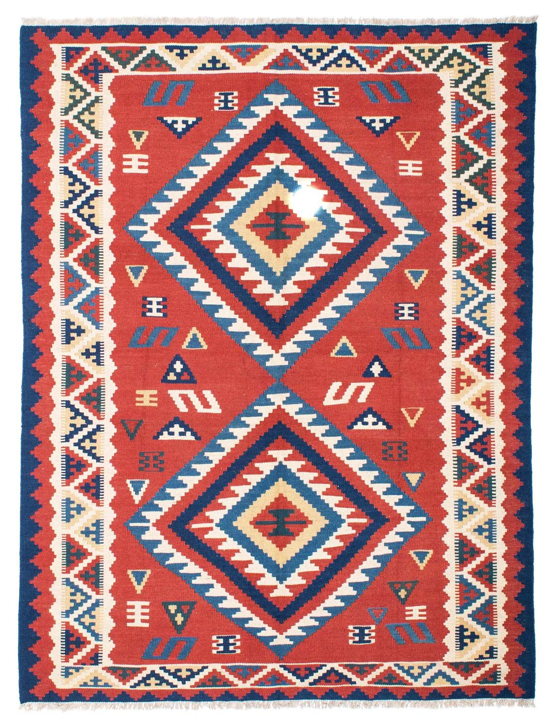 Kelim Teppich - Oriental 213 x 160 cm - rot