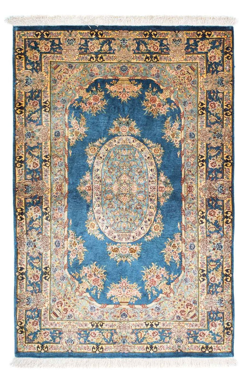 Perserteppich - Ghom 121 x 80 cm - dunkelblau