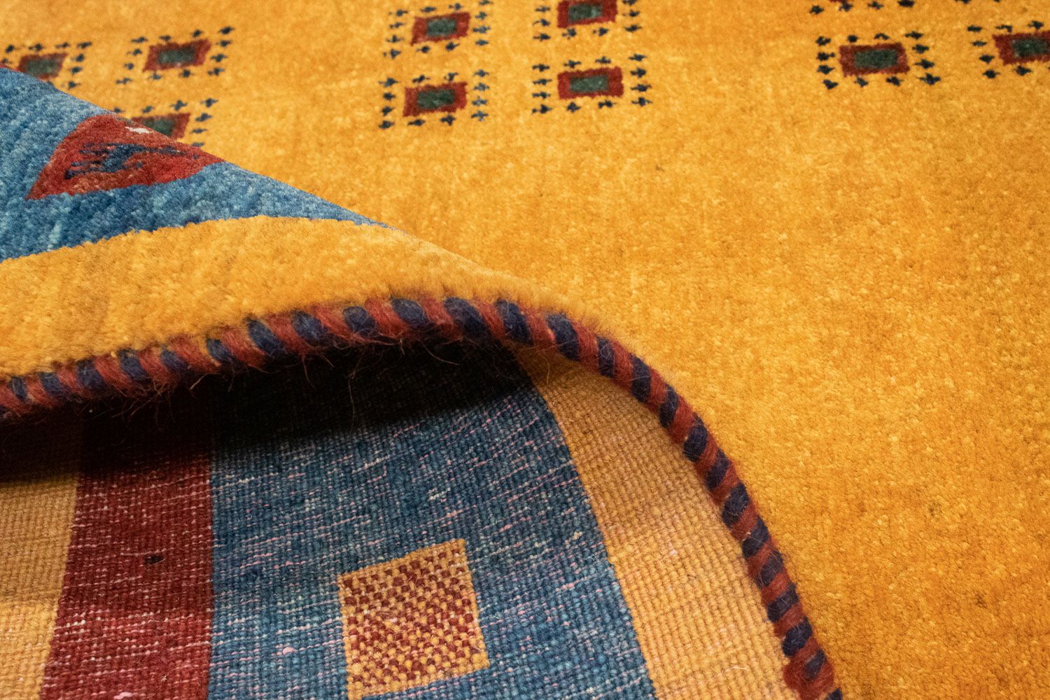 Gabbeh Teppich - Perser 194 x 103 cm - gold