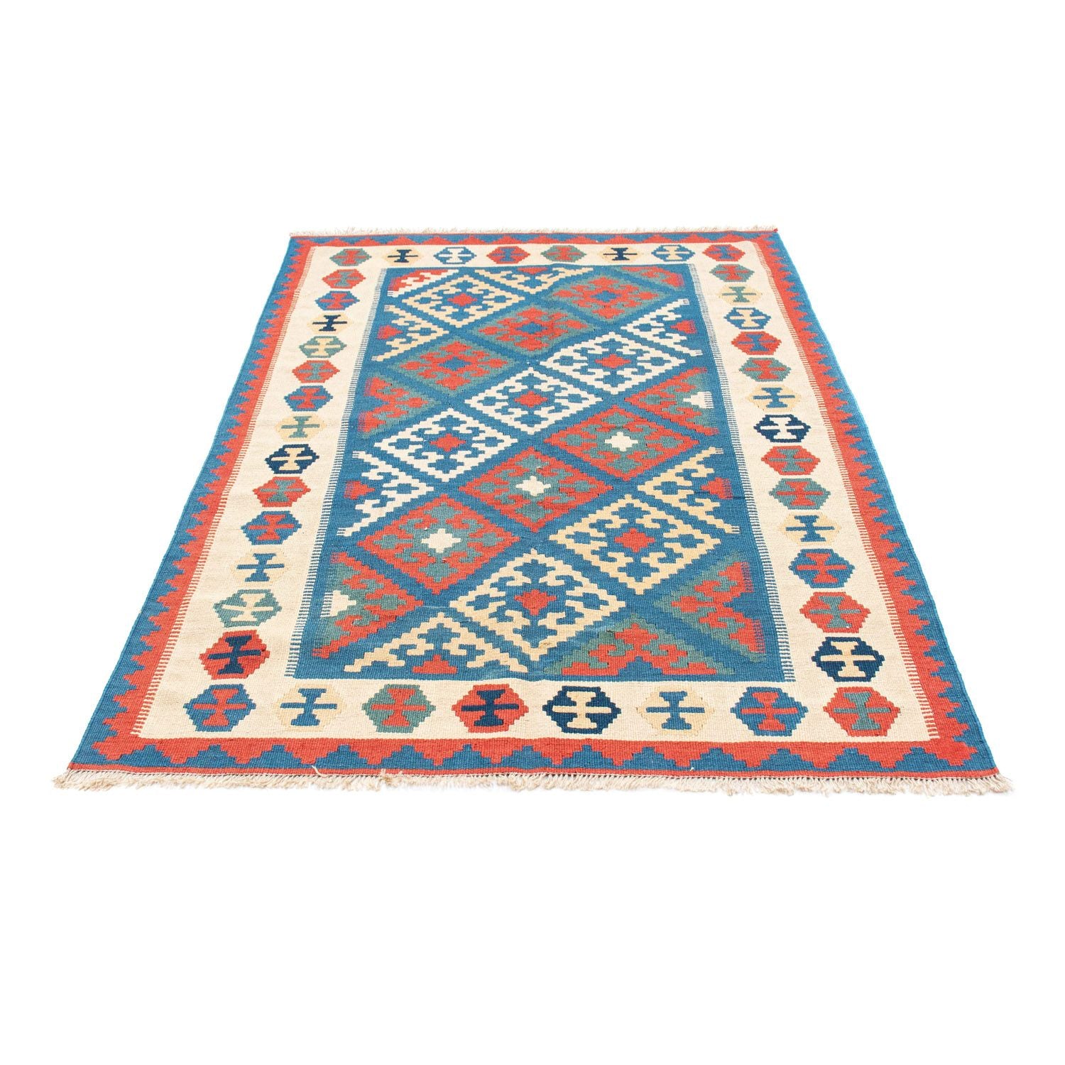 Kelim Teppich - Oriental 177 x 122 cm - blau